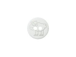 Knapp 453879 2-hull 15mm SAU 12 Hvit