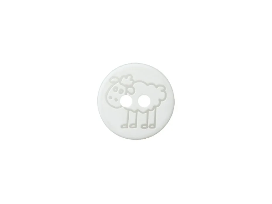 Knapp 453879 2-hull 15mm SAU 12 Hvit