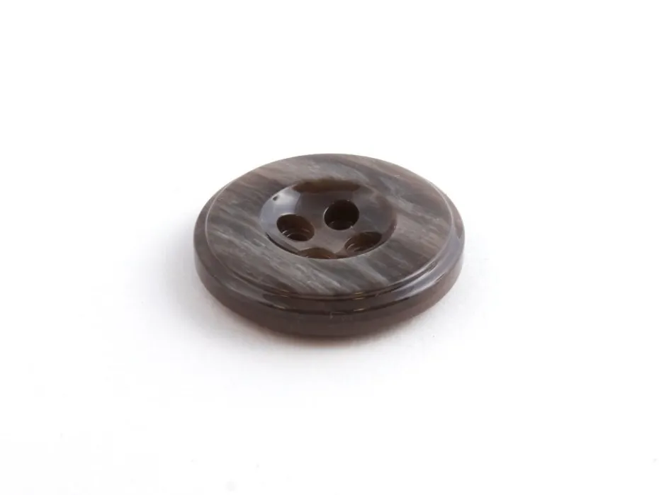 Knapp – Klassisk – 4-hull 28mm – Grå