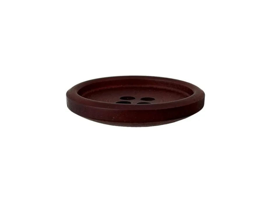 Knapp Resirkulert 453478 4-hull 18mm 22 Mørk brun
