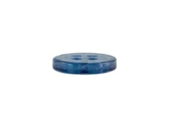 Knapp Rund – Glitter – 4-hull 13mm – Blå