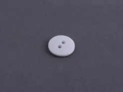 Knapp – Rund – 2-hull 15mm – Hvit