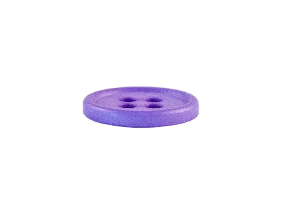Knapp – Rund – 4-hull 15mm – Lilla