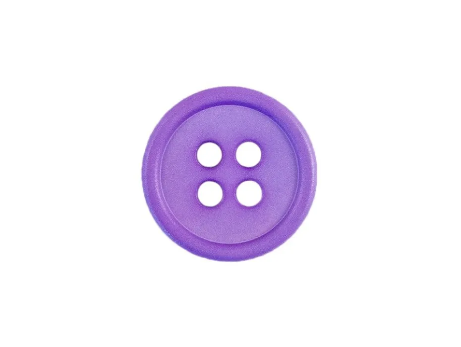 Knapp – Rund – 4-hull 15mm – Lilla