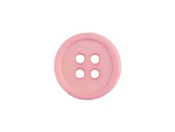 Knapp – Rund – 4-hull 15mm – Lys Rosa