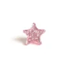 Knapp Stjerne glitter – 11mm – Rosa