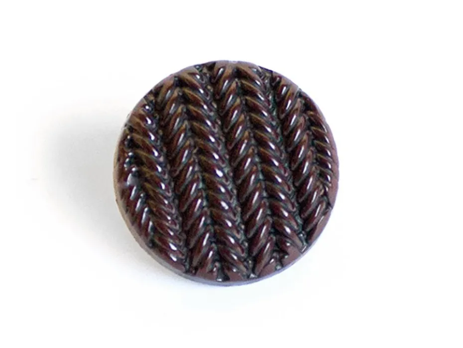 Knapp – Strikk – 18mm – Mørk brun