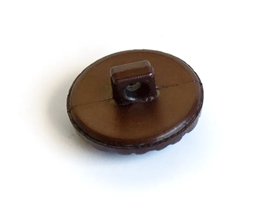 Knapp – Strikk – 18mm – Mørk brun