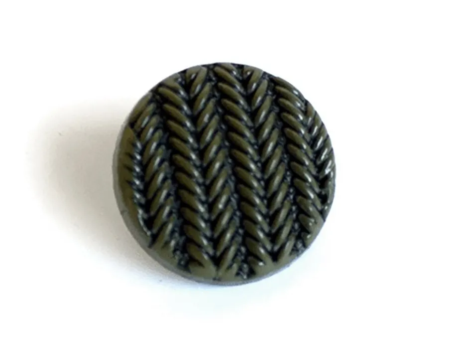 Knapp – Strikk – 18mm – Oliven