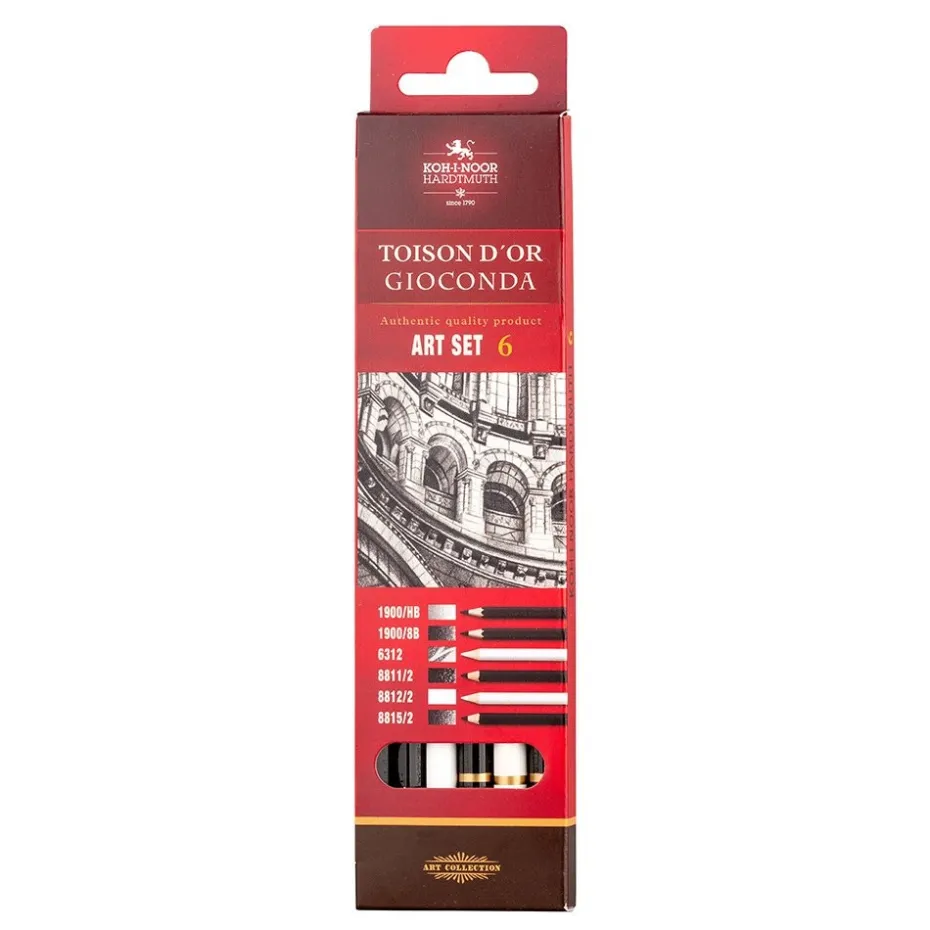 Koh-i-noor Gioconda Art Set 9035 6stk – Gråtoner