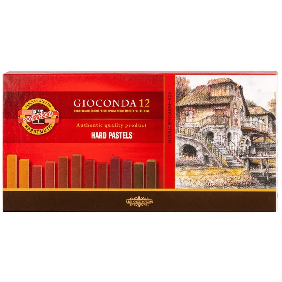 Koh-i-Noor Gioconda Hard Pastell 8122 – 12 Brunfarger