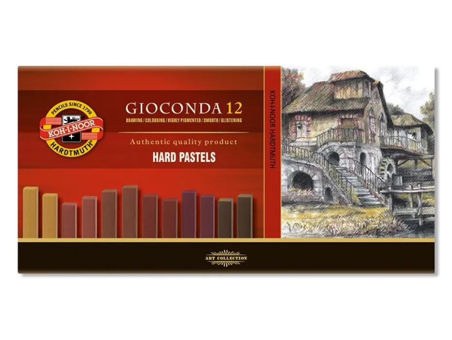 Koh-i-Noor Gioconda Hard Pastell 8122 – 12 Brunfarger