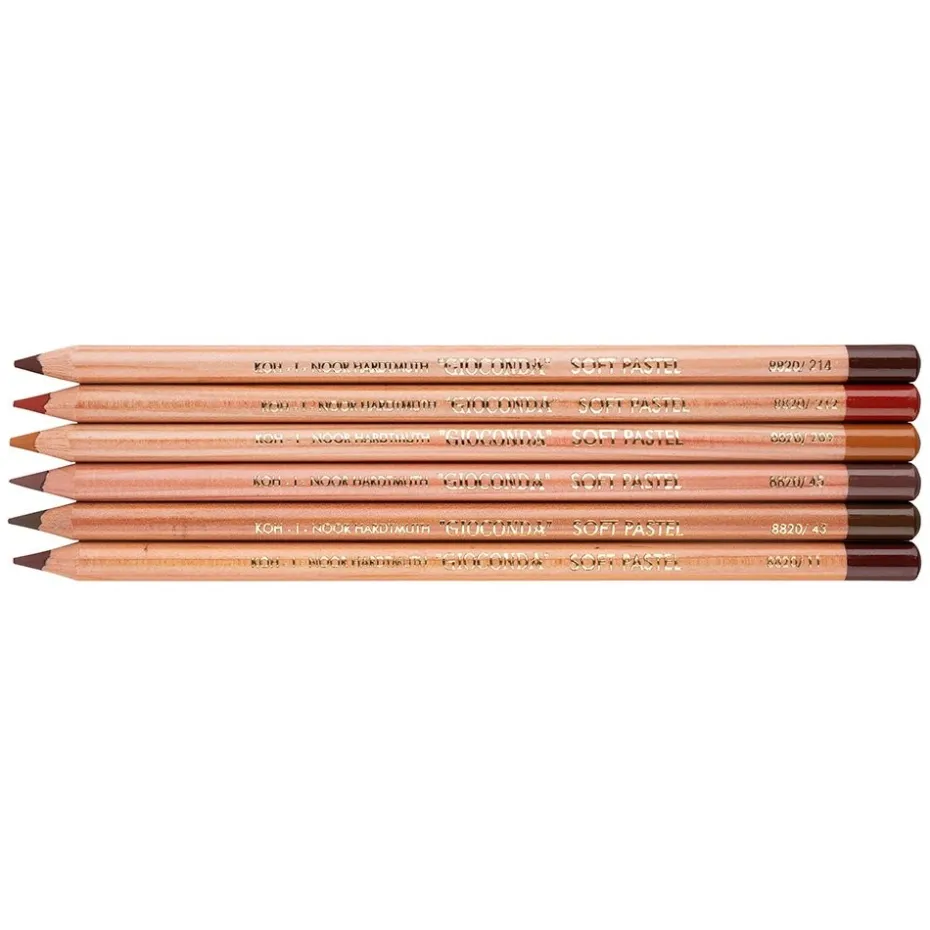 Koh-i-noor Gioconda Sett 8826 Pastellblyanter 6stk – Sepia