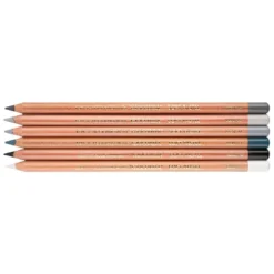 Koh-i-noor Gioconda Sett 8826 Pastellblyant 6stk – Gråtoner