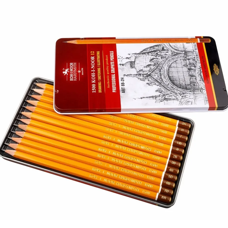Koh-i-noor Grafittblyant Sett 12stk – 1502 ART 8B-2H