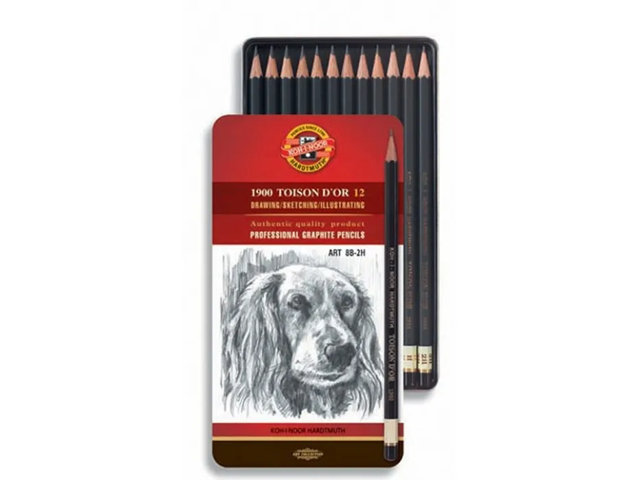 Koh-i-noor Grafittblyant Sett 12stk – 1912 ART 8B-2H