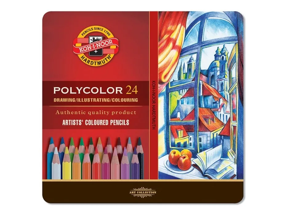 Koh-i-Noor Polycolor Fargeblyant Sett – 24stk