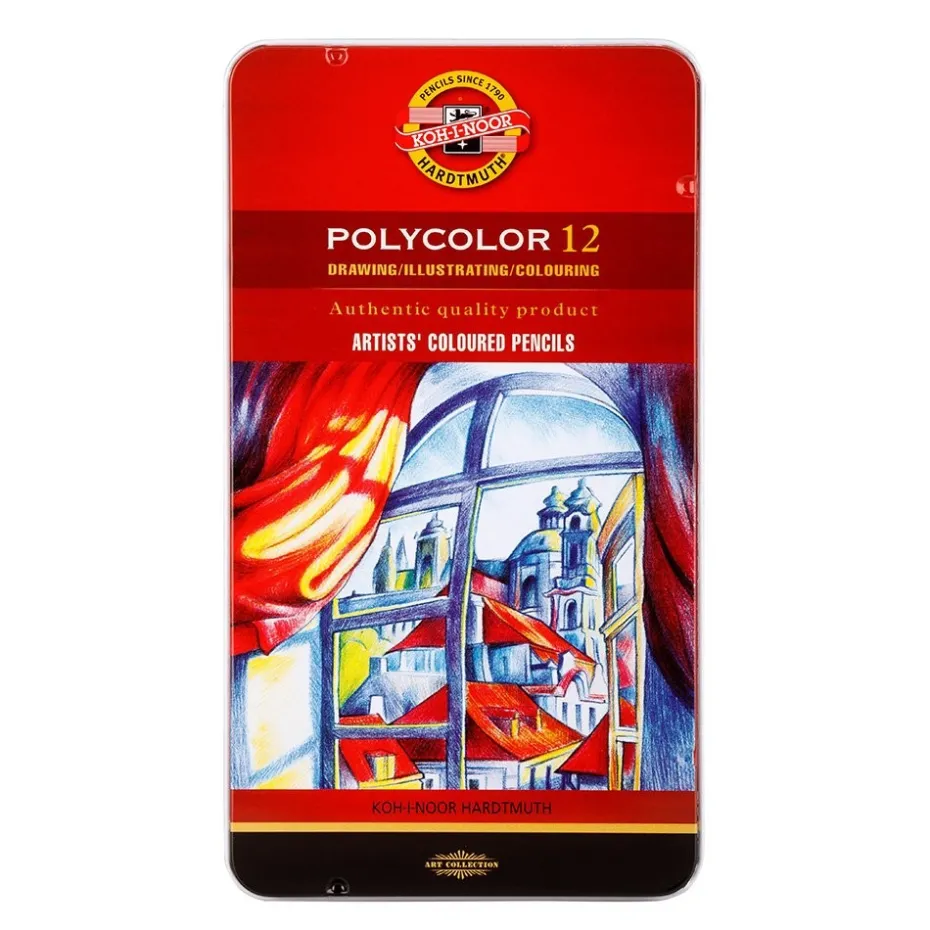 Koh-i-Noor Polycolor Fargeblyant Sett – 12stk