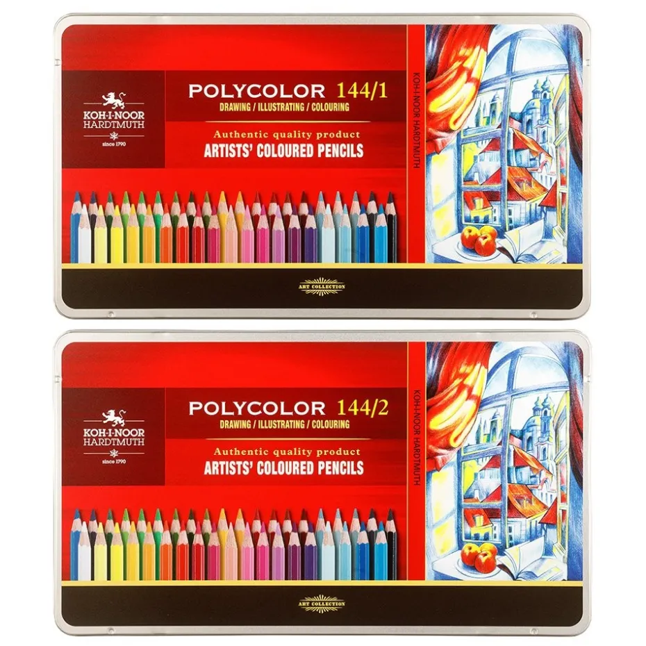 Koh-i-Noor Polycolor Fargeblyant Sett – 144stk