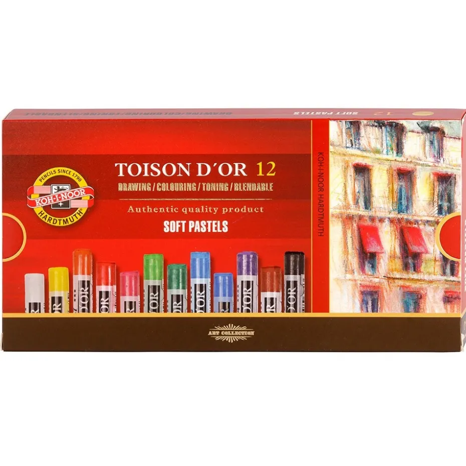 Koh-i-Noor Soft Pastelkritt Rund 8512 Sett – 12stk