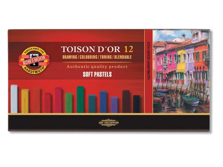 Koh-i-Noor Soft Pastellkritt Firkantet 8582 Sett – 12stk