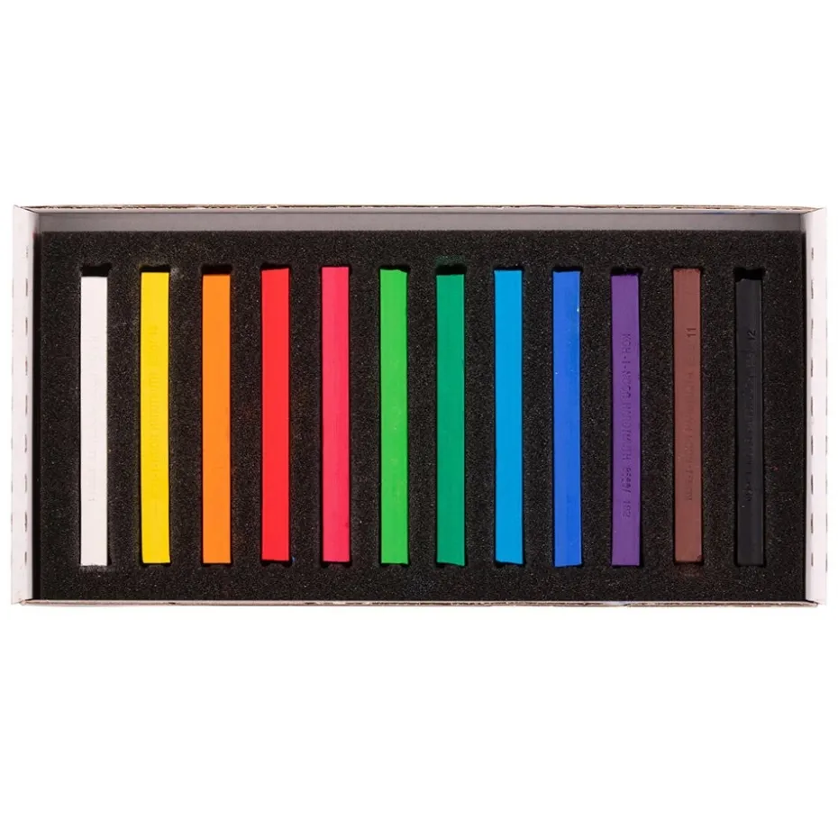 Koh-i-Noor Soft Pastellkritt Firkantet 8582 Sett – 12stk