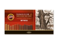 Koh-i-Noor Soft Pastellkritt Firkantet 8592 Sett – 12 Brune