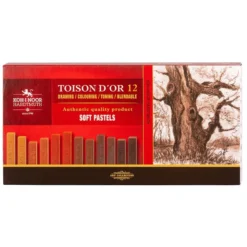 Koh-i-Noor Soft Pastellkritt Firkantet 8592 Sett – 12 Brune