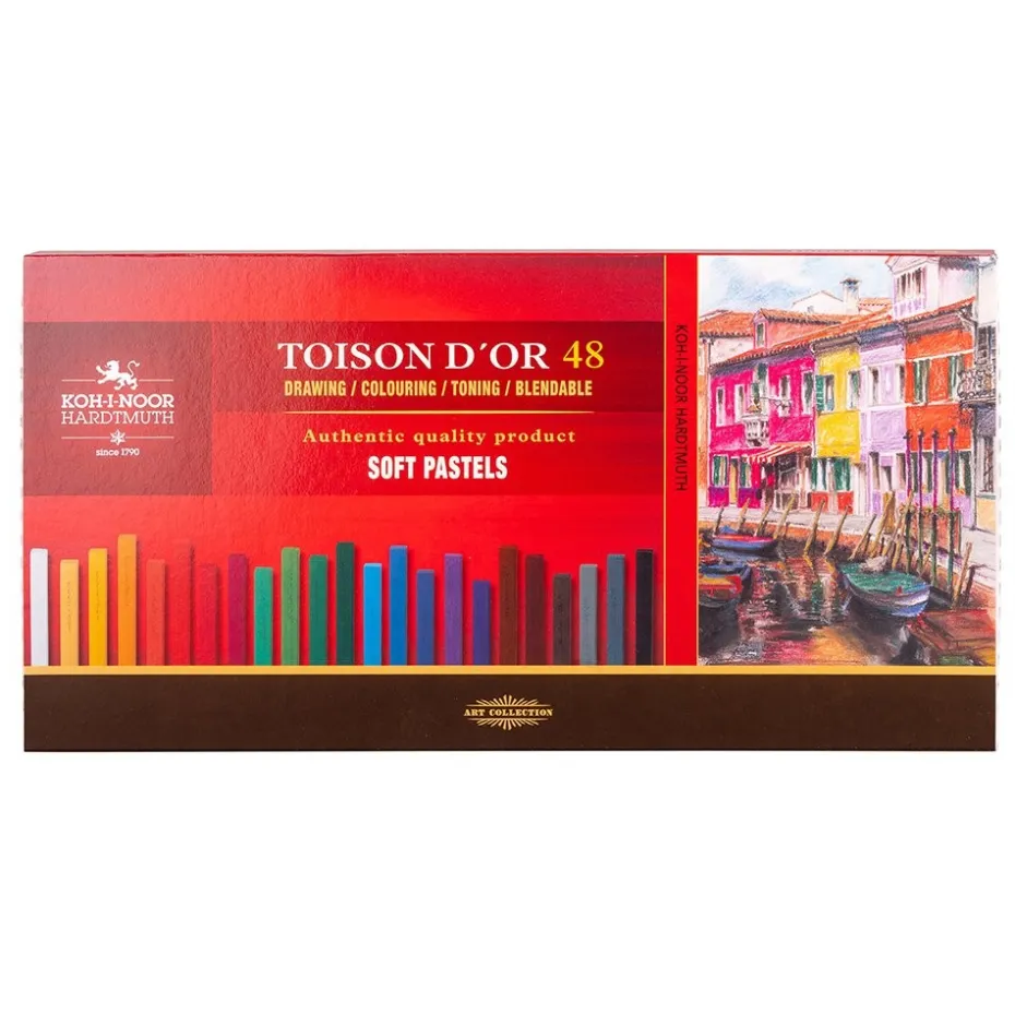 Koh-i-Noor Soft Pastellkritt Firkantet 8586 Sett – 48stk