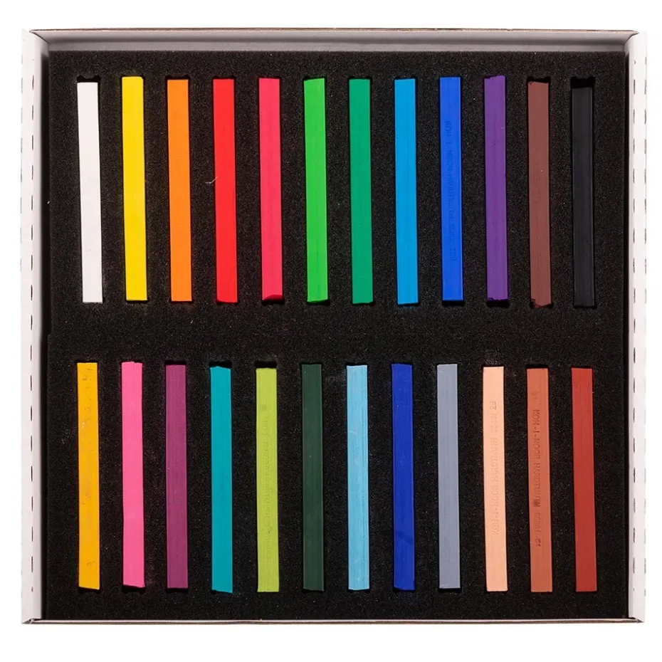 Koh-i-Noor Soft Pastellkritt Firkantet 8584 Sett – 24stk