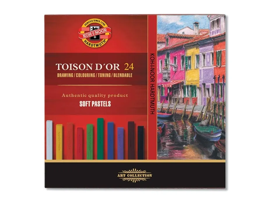 Koh-i-Noor Soft Pastellkritt Firkantet 8584 Sett – 24stk