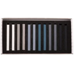 Koh-i-Noor Soft Pastellkritt Firkantet 8592 Sett – 12 Grå