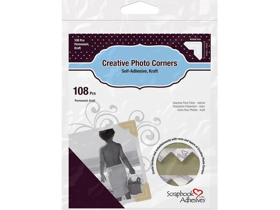 3L Photo Corners Classic 108 stk – Kraft