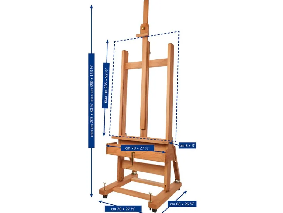Mabef Atelierstaffeli M/04 – Studio easel w/crank