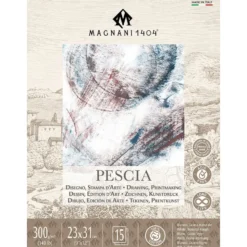 Magnani Pescia Papirblokk 300g – 15ark 23x31cm – Hvit