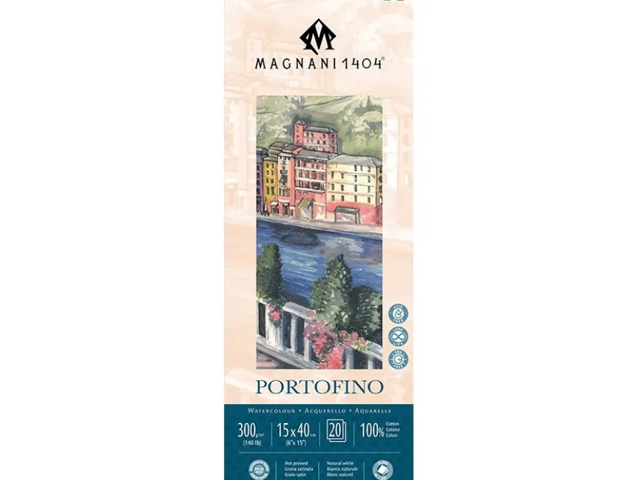 Magnani Portofino Akvarellblokk HP 300g 20ark – 15x40m