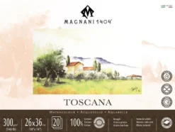 Magnani Toscana Akvarellblokk Rough 300g 20ark – 26x36cm