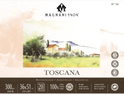 Magnani Toscana Akvarellblokk Rough 300g 20ark – 36x51cm