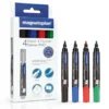Magnetoplan Whiteboard & Flipchart Marker Pro – 4stk Basic