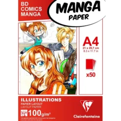 Manga Illustrations Papirblokk – 50ark 100g – A4