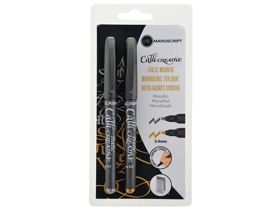 Manuscript Callicreative Marker 2,4mm – Sett 2 ass. Metallic