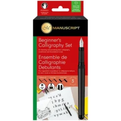 Manuscript Kalligrafi 3 tupper – Venstre begynnersett