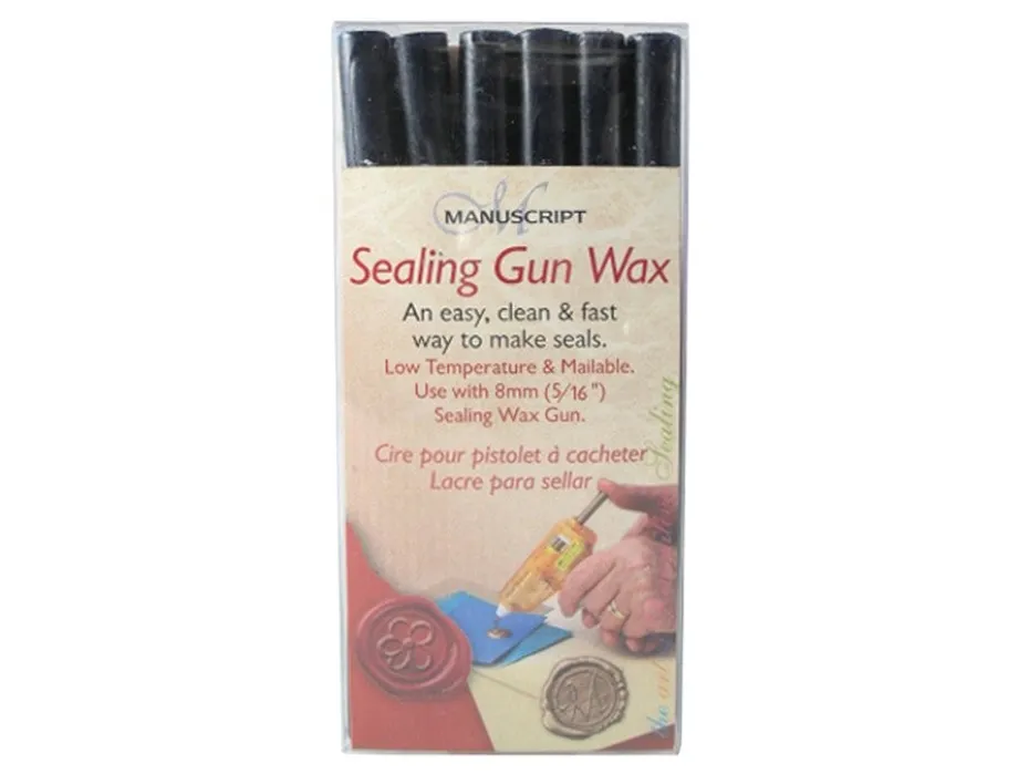 Manuscript Sealing Gun Wax – Sort – 6stk