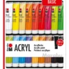 Marabu Acryl Color Malingssett 18x36ml – BASIC