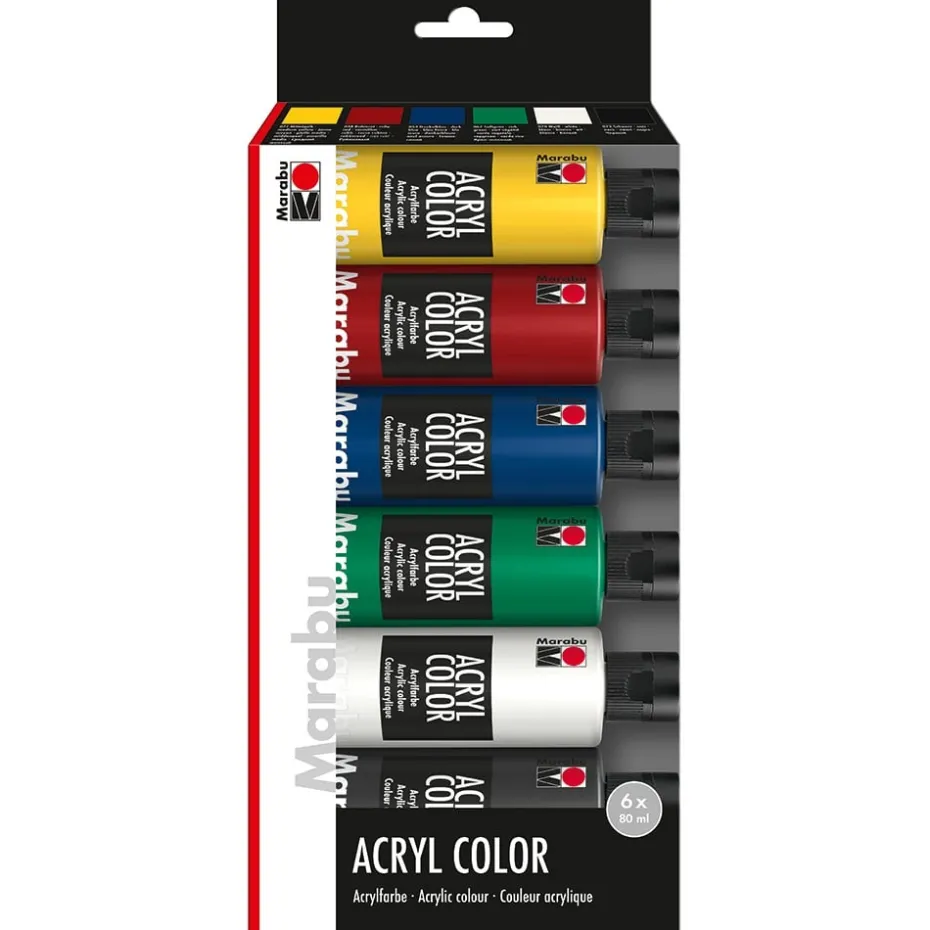 Marabu Acryl Color Malingssett 6 x 80ml
