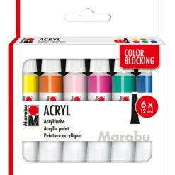 Marabu Acrylic Akrylmaling – Sett 6x12ml – Color Blocking