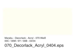 Marabu Decorlack Hobbymaling 50ml – 070 Hvit