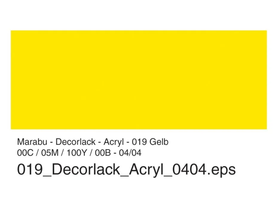 Marabu Decorlack Hobbymaling 50ml – 019 Gul