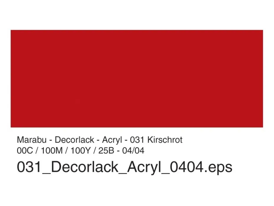 Marabu Decorlack Hobbymaling 50ml – 031 Kirsebærrød