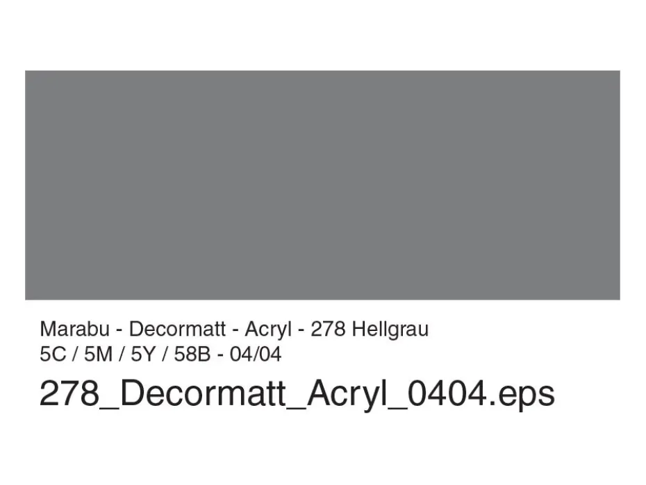 Marabu Decormatt Hobbymaling 50ml – 278 Lys grå